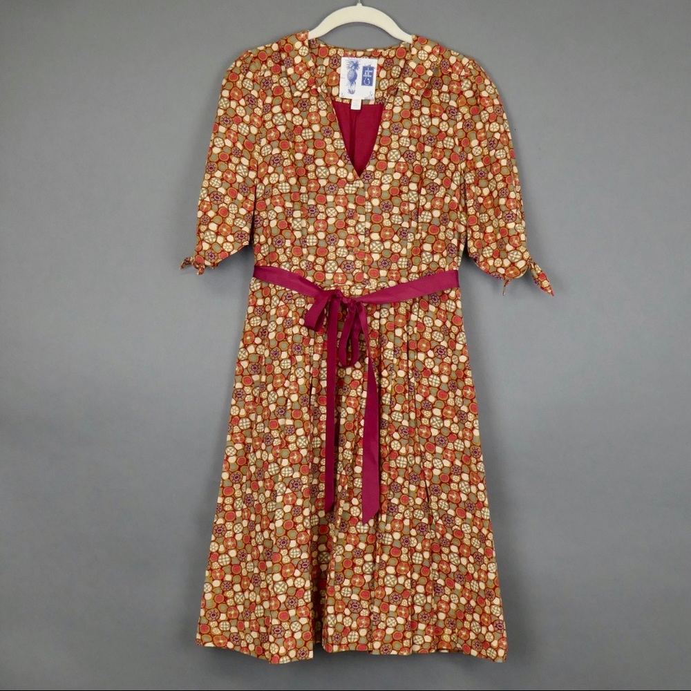 Anthropologie Esme & Esyllte Red and Brown Dress
